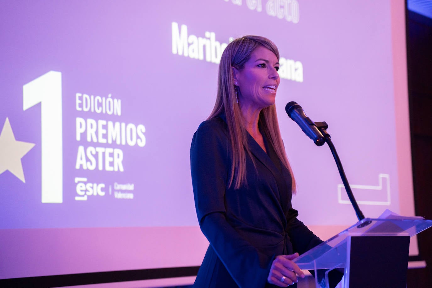 Maribel Vilaplana, presentadora de la gala.