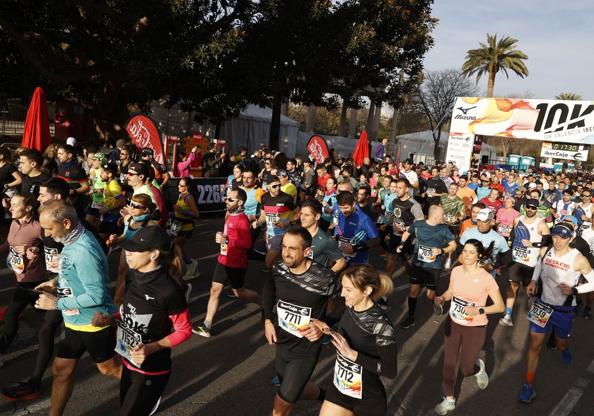 Participantes en la última edición de la 10K Valencia Ibercaja.