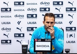 Rubén Baraja, durante una rueda de prensa.