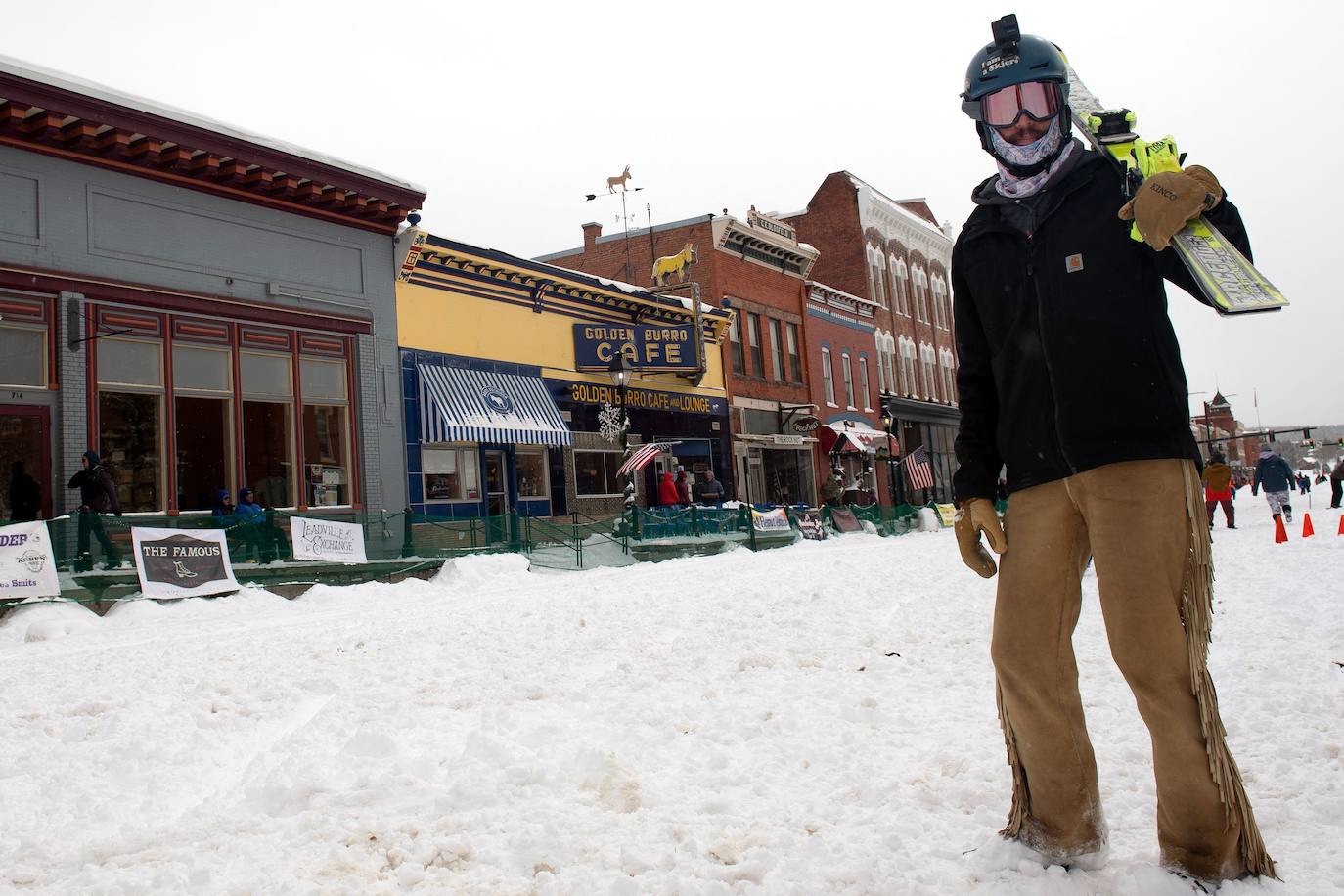 &#039;Skijoring&#039;, el esquí ecuestre toma las calles de Leadville