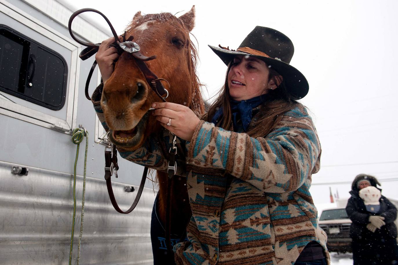 &#039;Skijoring&#039;, el esquí ecuestre toma las calles de Leadville