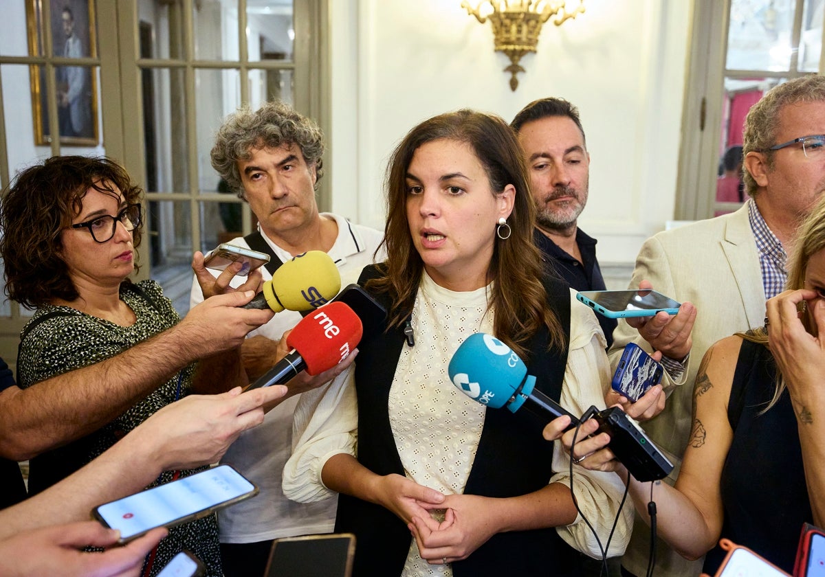 La líder del PSPV de la ciudad de Valencia, Sandra Gómez.