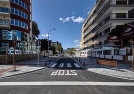 Estado actual de la calle Navegant, tras las obras de mejora.