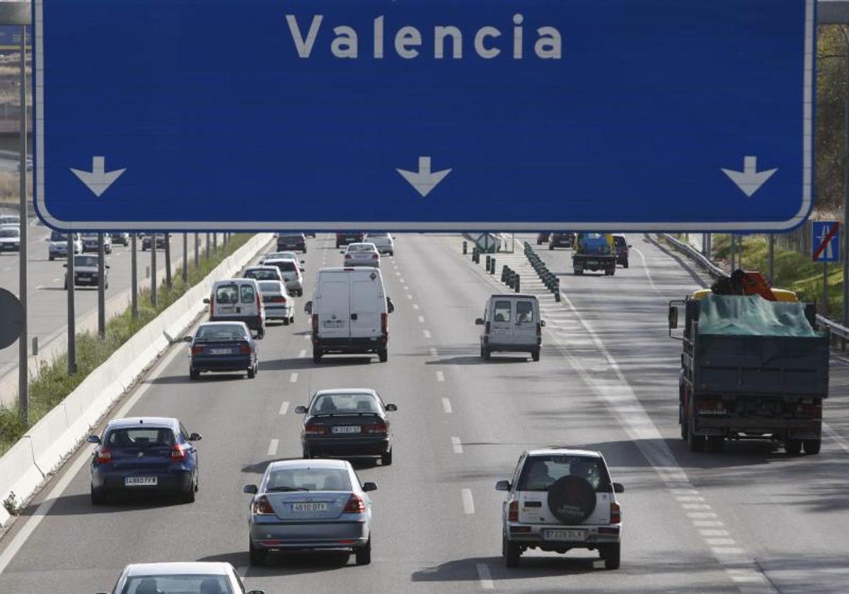 Vista de la A-3, en su salida de Madrid en sentido Valencia.