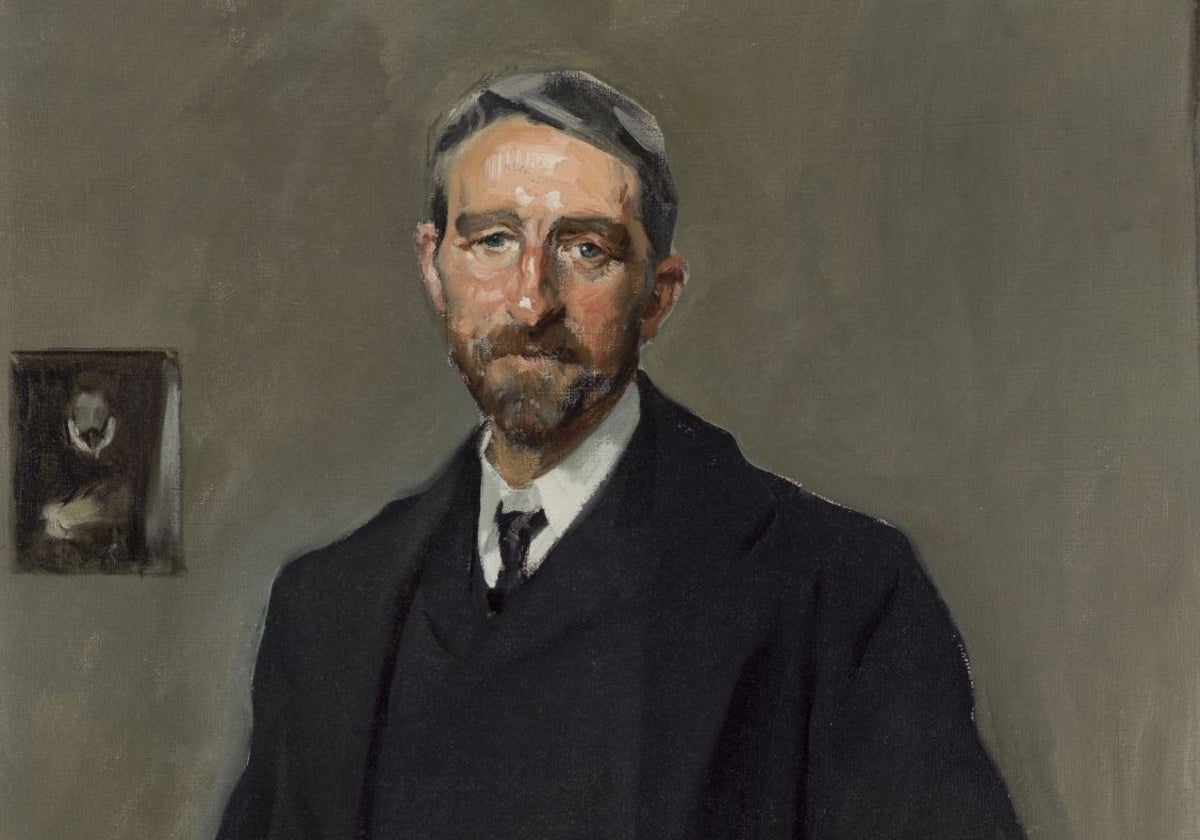 El retrato de Manuel Bartolomé Cossío, pintado por Sorolla.