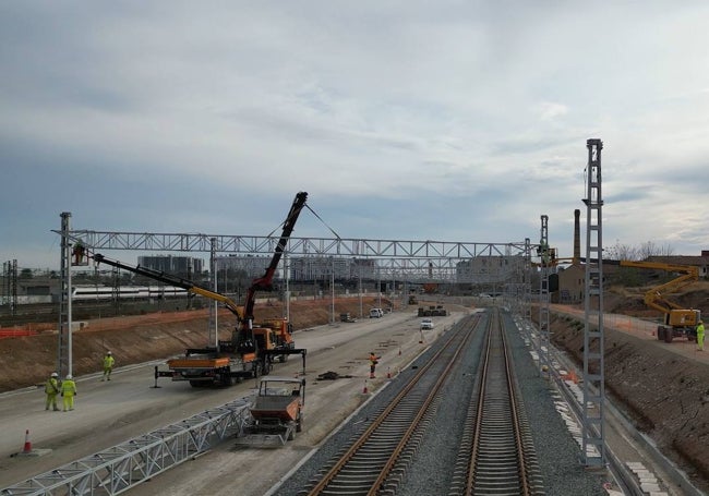 Obras del canal de acceso.