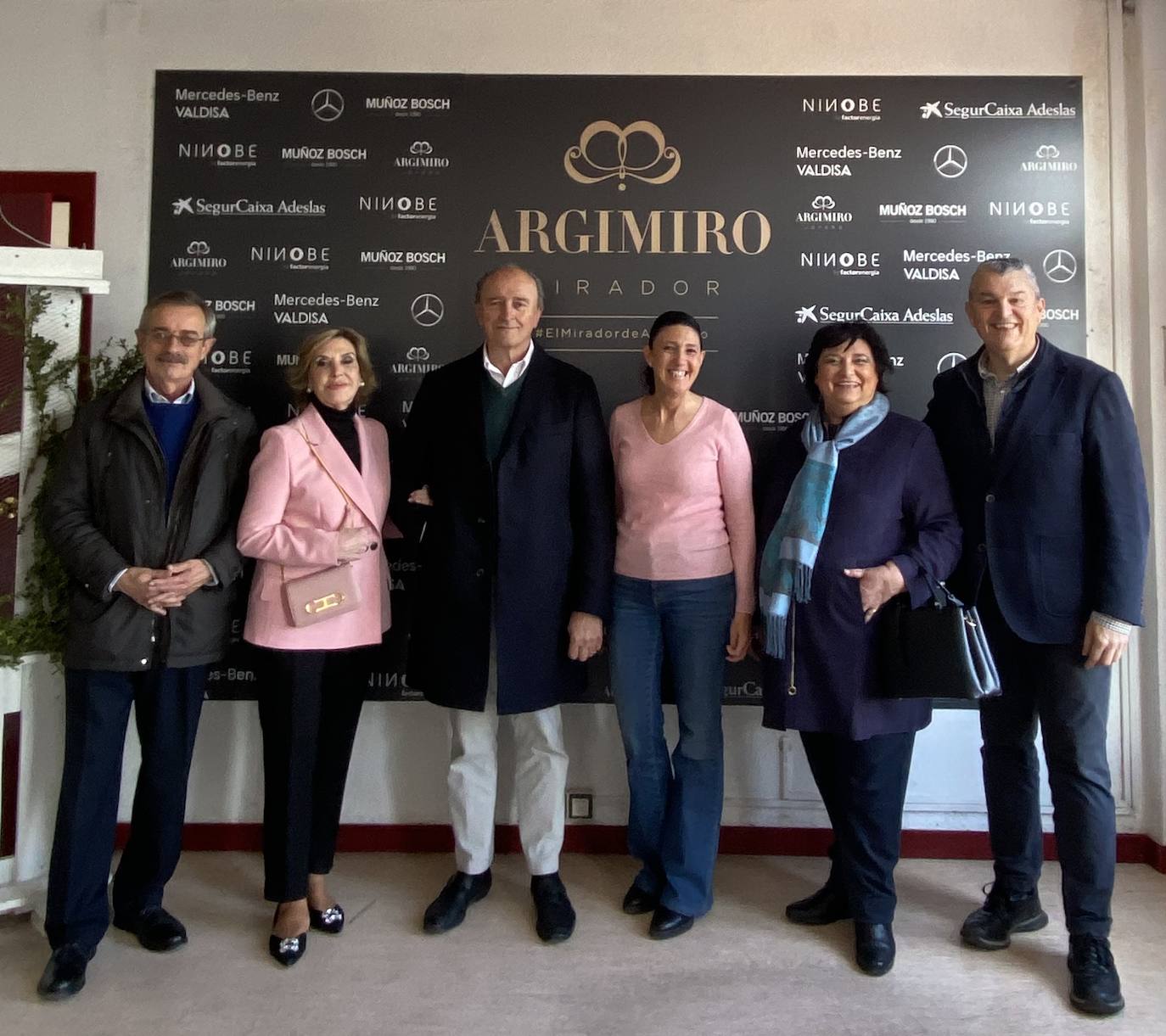 Esteban González, Toña Játiva, Vicente Aguilar, María José Nalda, Pilar Lacruz y Argimiro Aguilar.