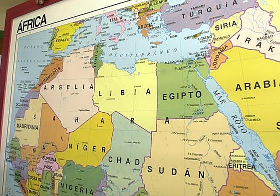 Un mapa de África en una imagen de archivo.