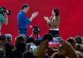 Pedro Sánchez y Diana Morant, este domingo en Benicàssim.