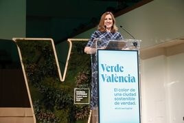 La alcaldesa de Valencia, María José Catalá, en los primeros actos de la Capitalidad Verde Europea.