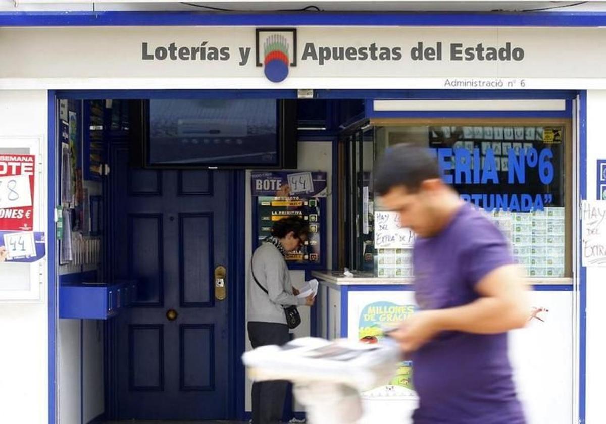 Una administración de lotería en una imagen de archivo.