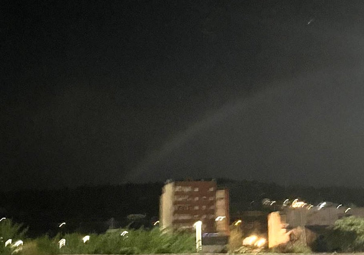 El arco iris lunar desde Chiva.