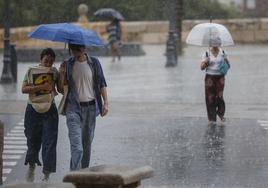 Lluvias en Valencia en una imagen de archivo.