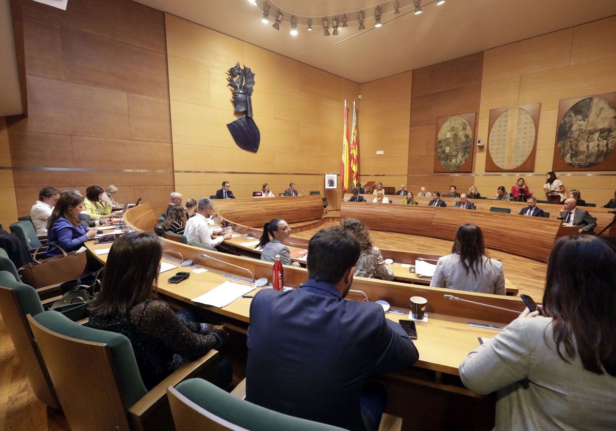 Un pleno del Ayuntamiento de Valencia.