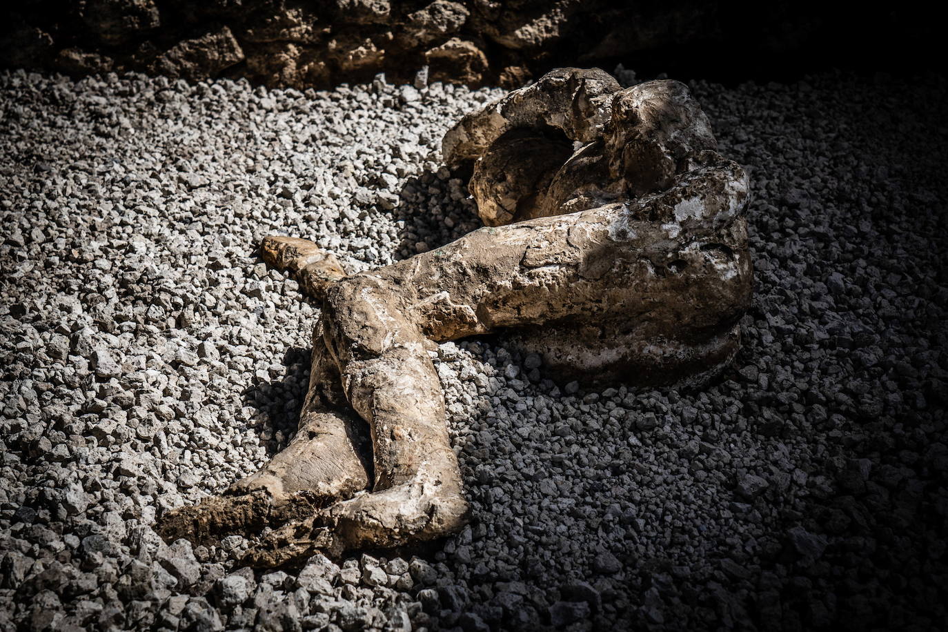 Pompeya expone réplicas de yeso de los fallecidos en la erupción del Vesubio