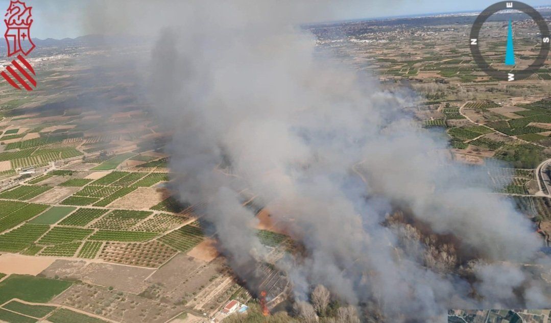 Declarado un incendio forestal en el Parque Natural del Túria