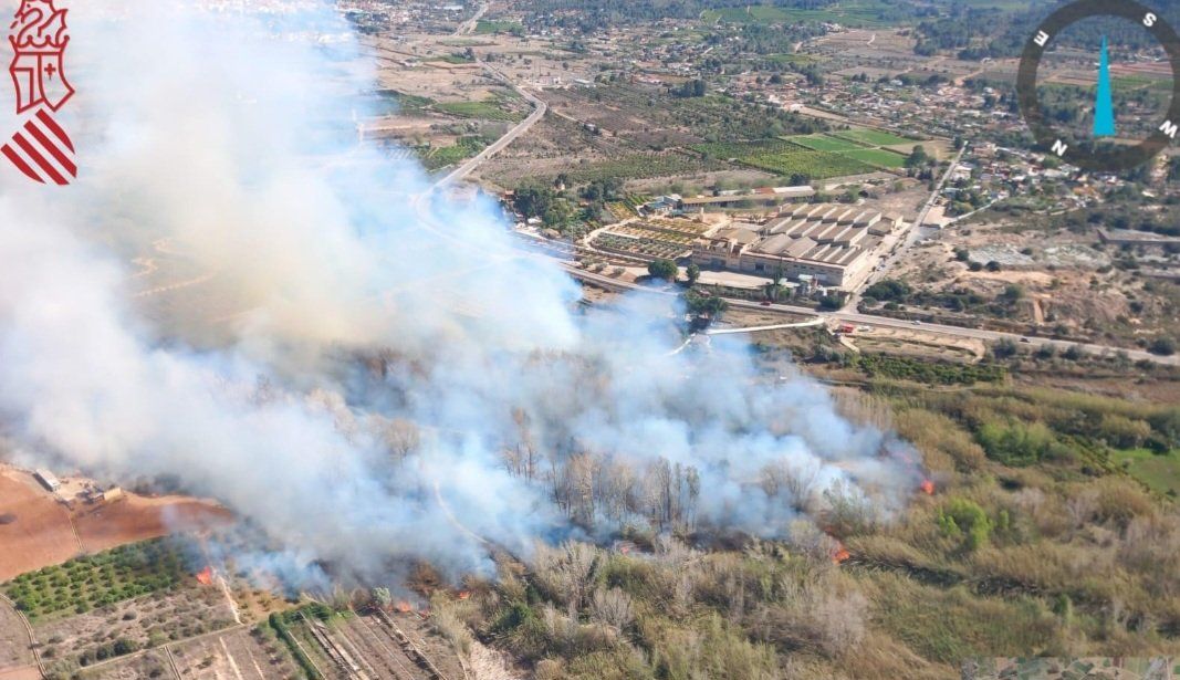 Declarado un incendio forestal en el Parque Natural del Túria