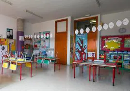 Un aula de una escuela infantil en la Comunitat.