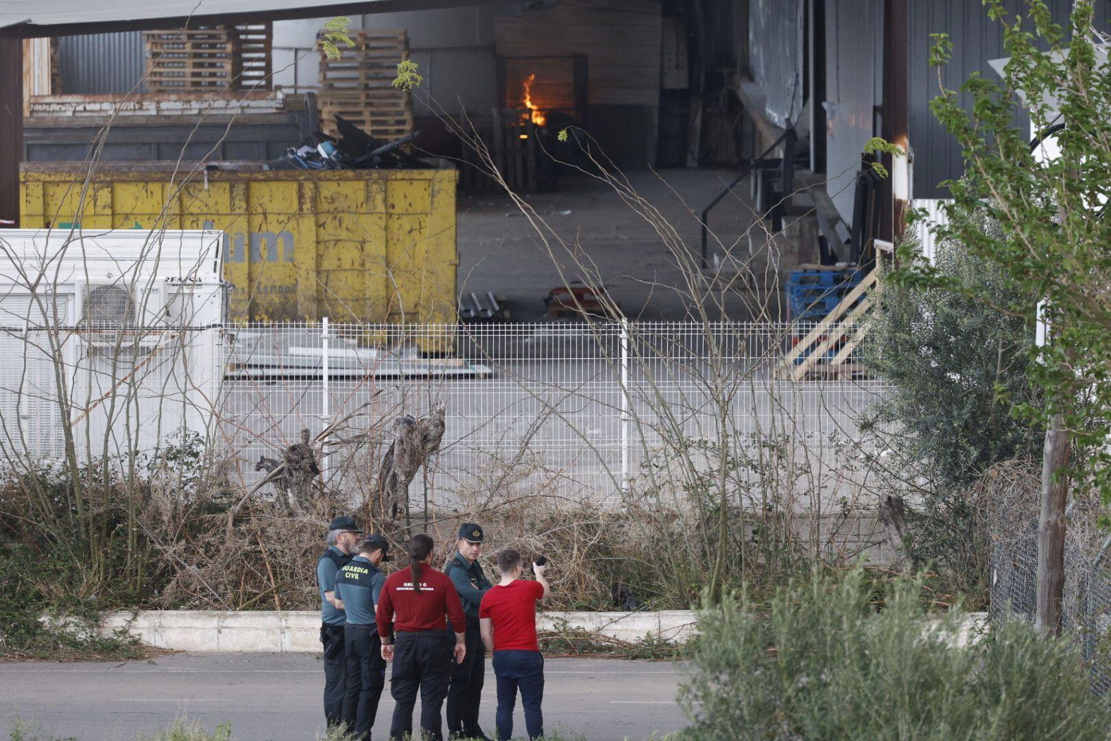 Incendio en una fábrica en Sollana