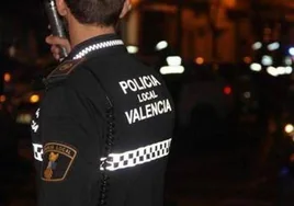 Un policía local de Valencia.