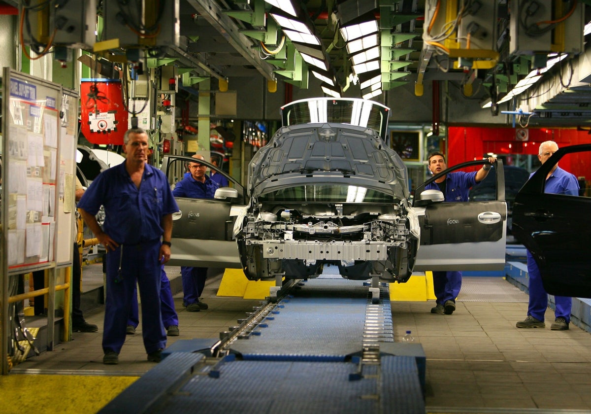 Cadena de montaje de la factoria Ford de Almussafes