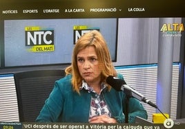 Pilar Bernabé, entrevistada este martes en À Punt.