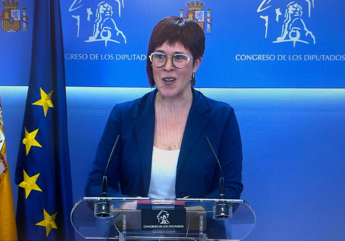 La diputada nacional de Compromís, Àgueda Micó, este martes en el Congreso.