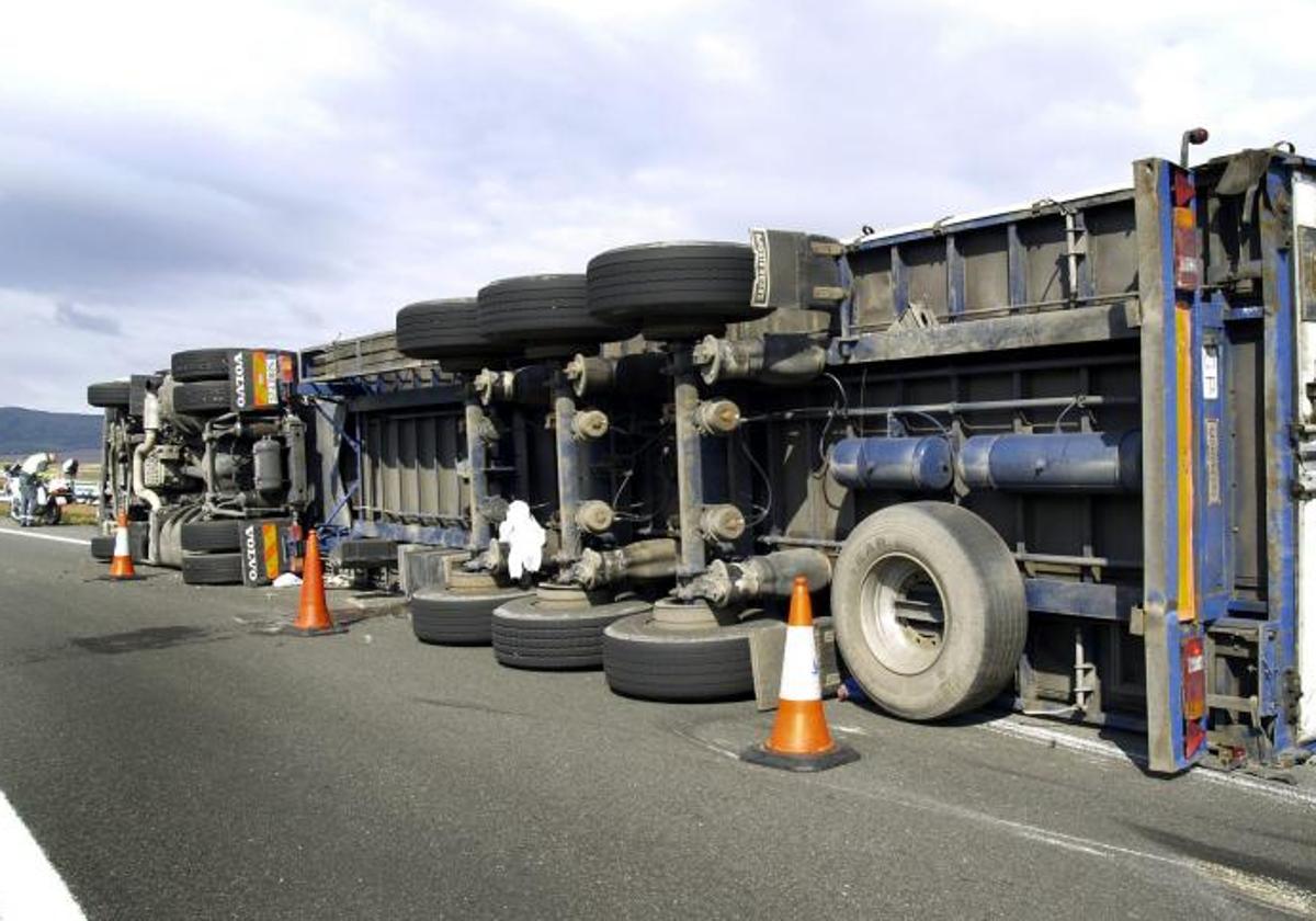 Un accidente de camión, en una imagen de archivo.