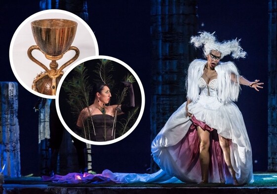 Las piezas que saldrán a subasta proceden de producciones como 'Parsifal', 'Rigoletto', 'La corte de Faraón' o 'Aida'.