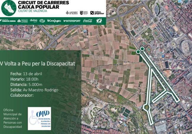 Recorrido V Volta a Peu per la Discapacitat.