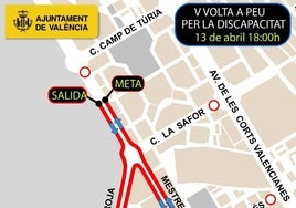 Recorrido V Volta a Peu per la Discapacitat este sábado 13 de abril.