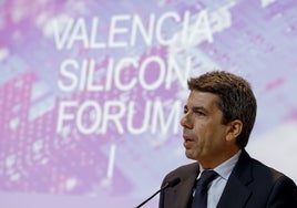 Carlos Mazón, durante el acto de presentación del Valencia Silicon Forum