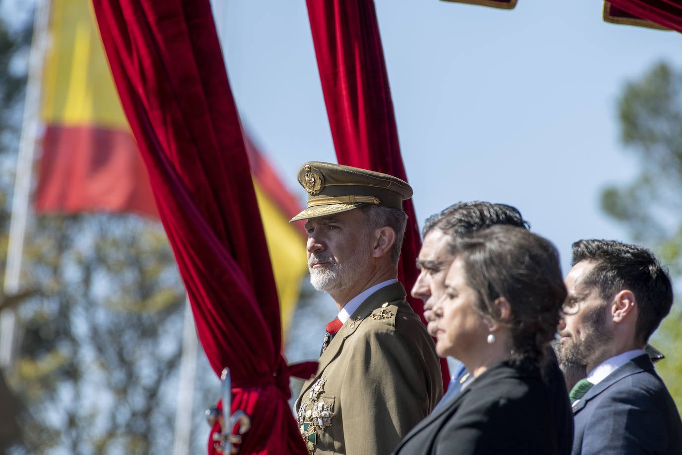 Felipe VI preside en Baeza la jura de bandera con la mayor promoción femenina