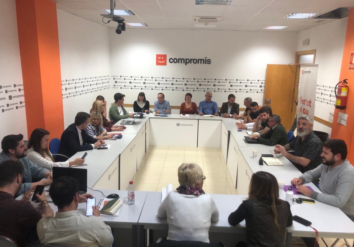 Ejecutiva de Compromís celebrada el pasado jueves.