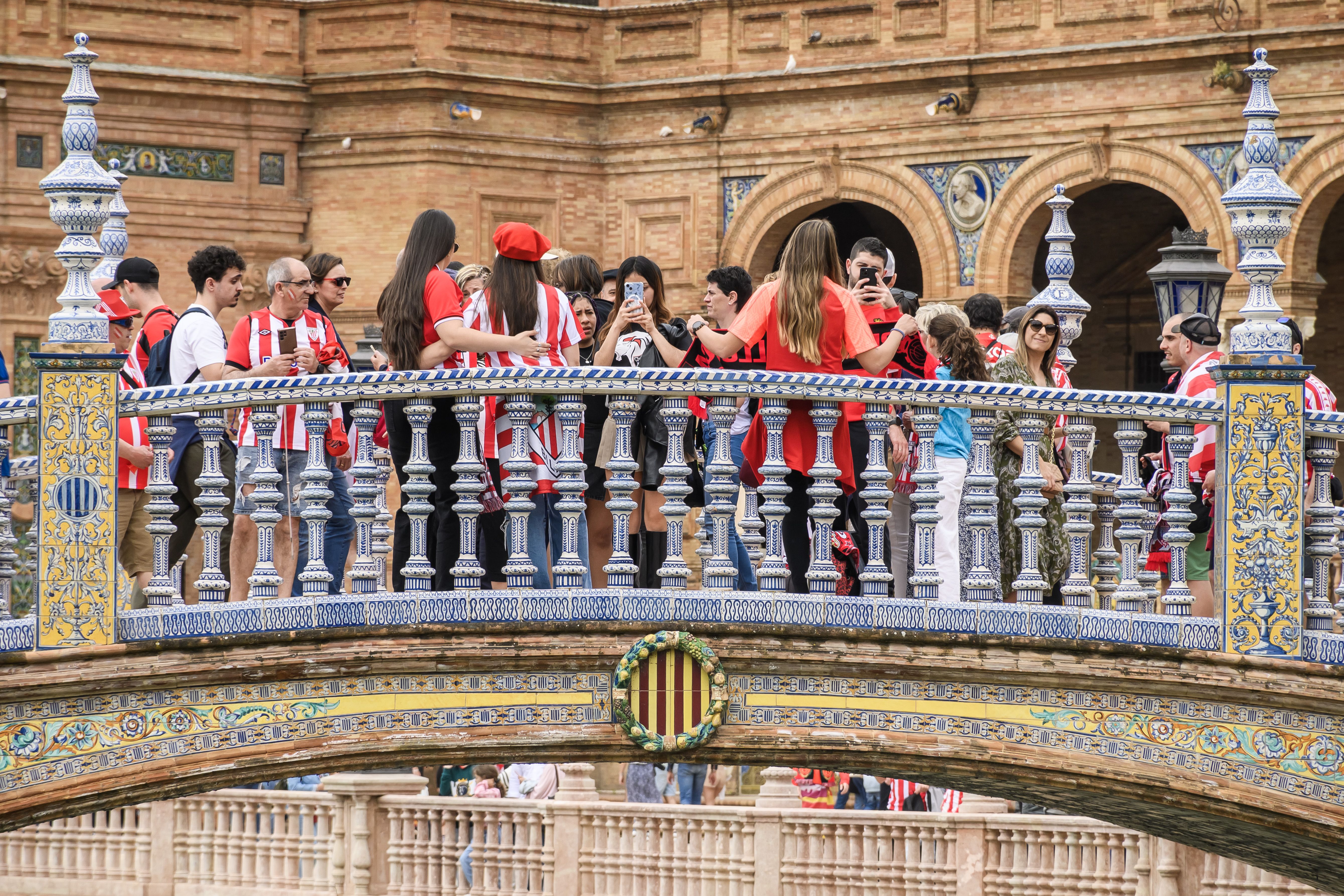 Aficionados del Athletic en Sevilla.