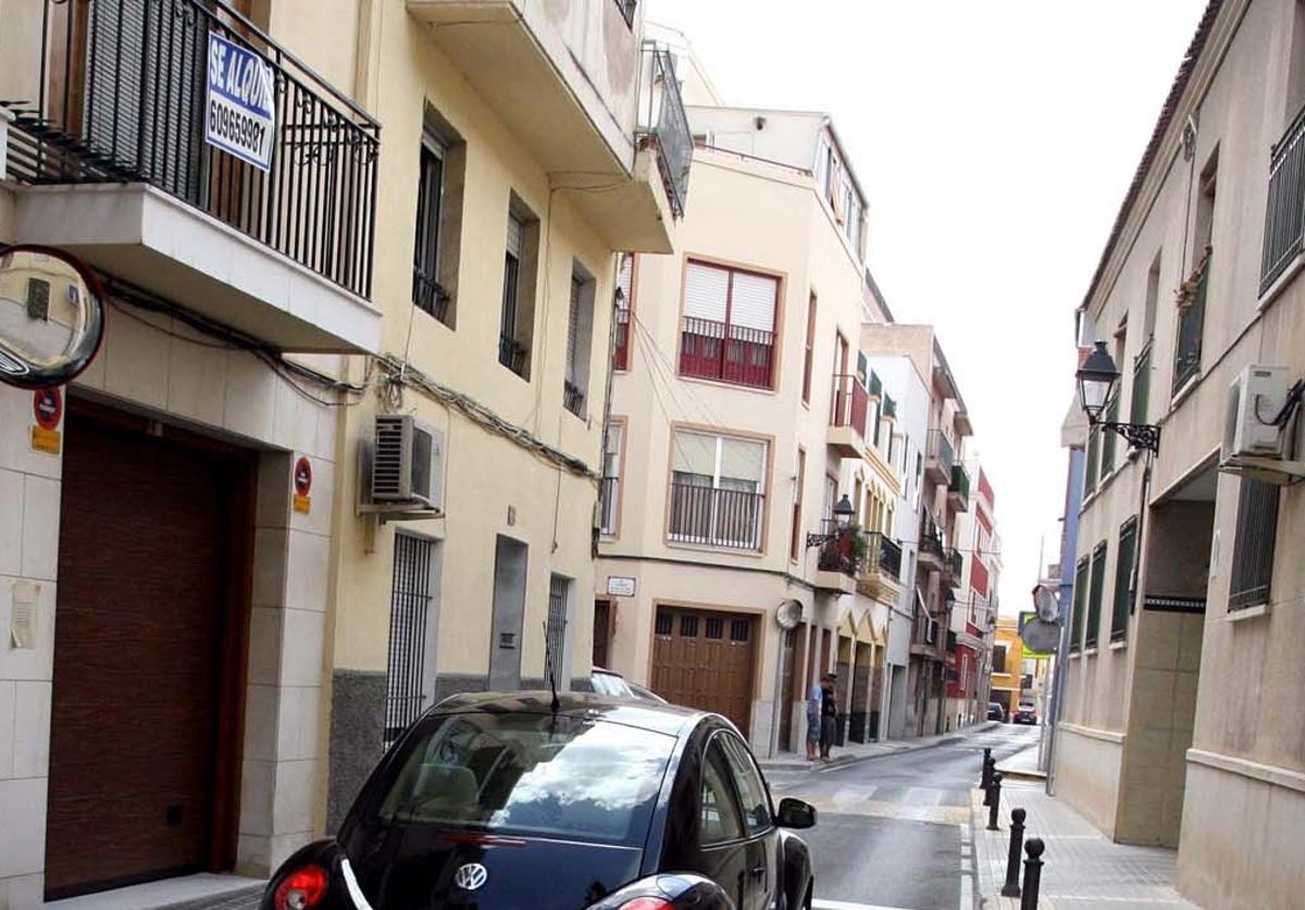 Una calle de la ciudad. .