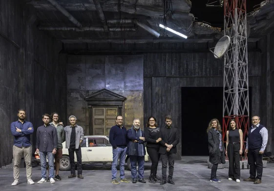 El equipo artístico de 'Un ballo in maschera', de Verdi, que se estrena este domingo en Les Arts.