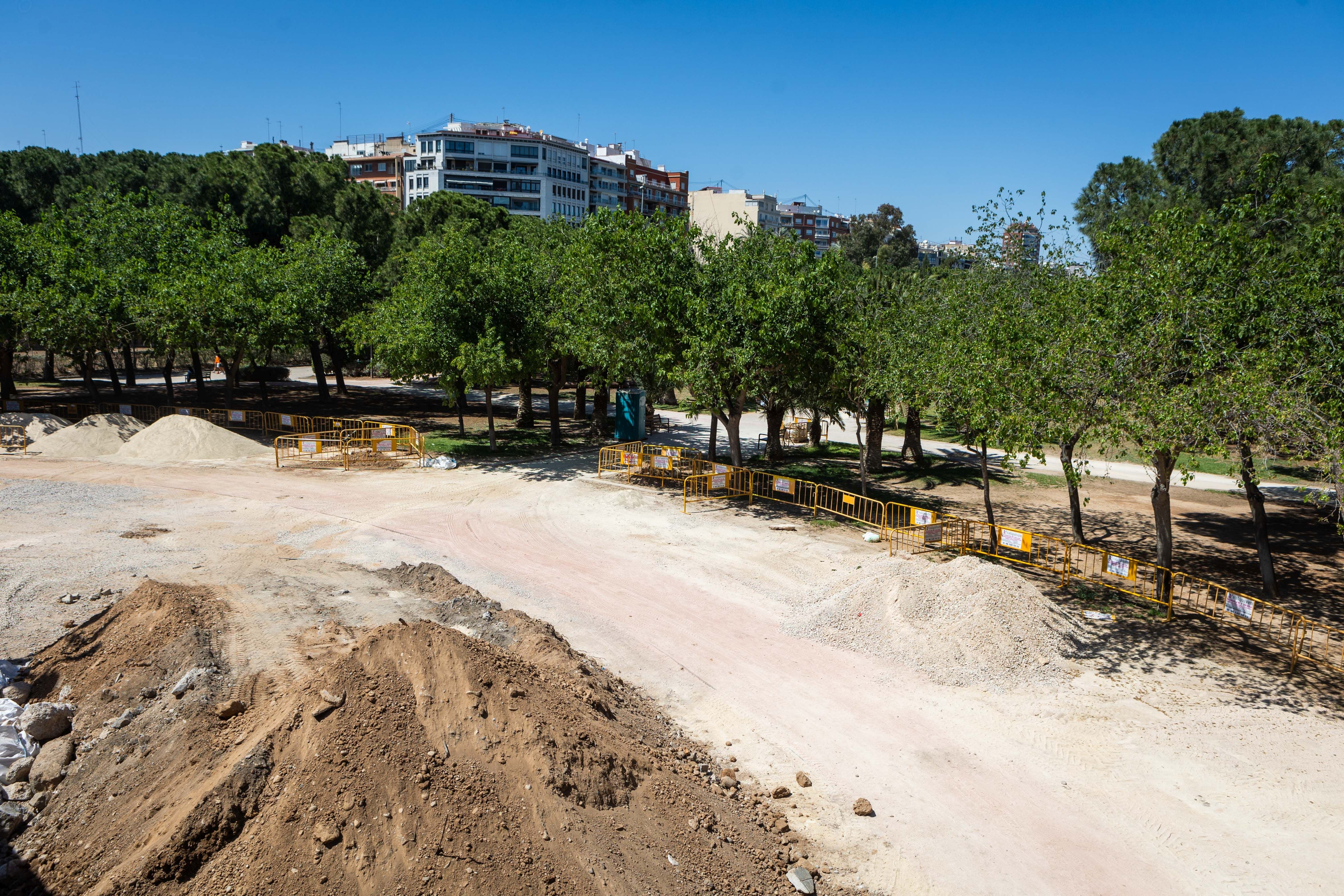 Obras en el antiguo cauce de Valencia