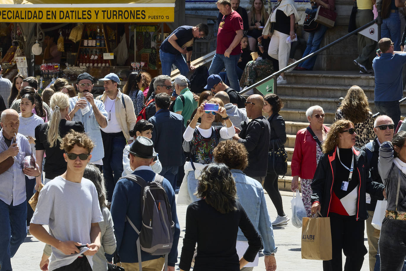 Desembarco de turistas en Valencia