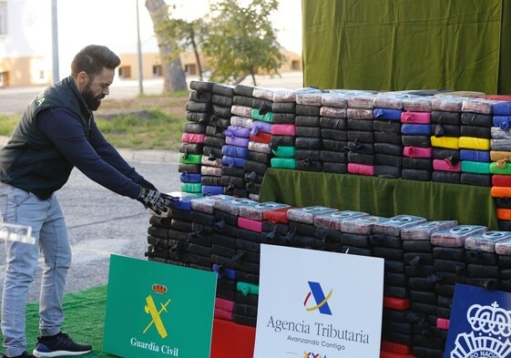 Intervención de cocaína en el puerto de Valencia.