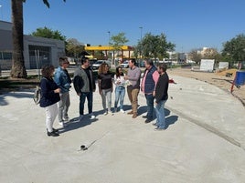 Visita a las obras del nuevo parque de Sueca.