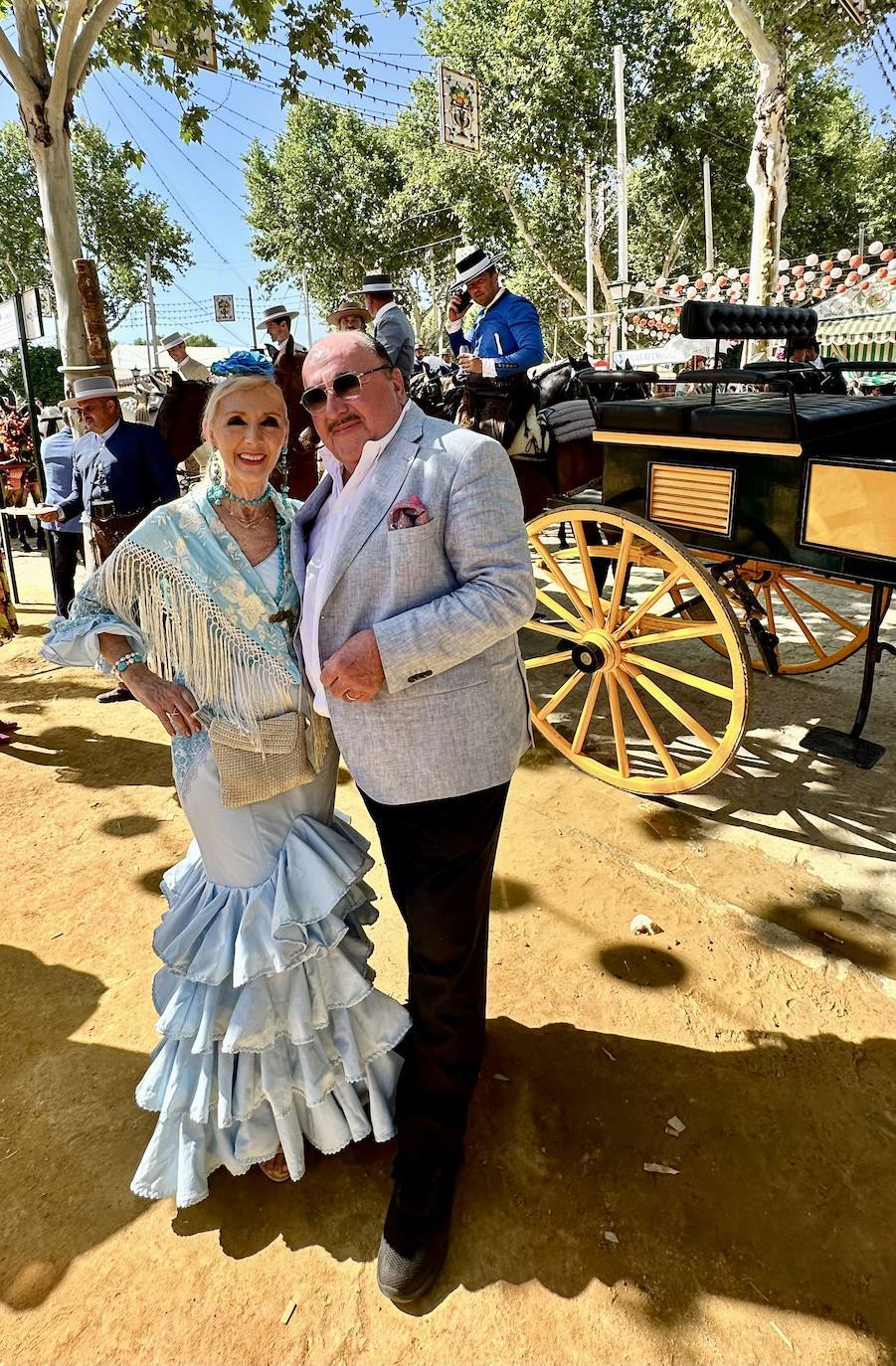 La pareja, en Sevilla, donde van todos los años.