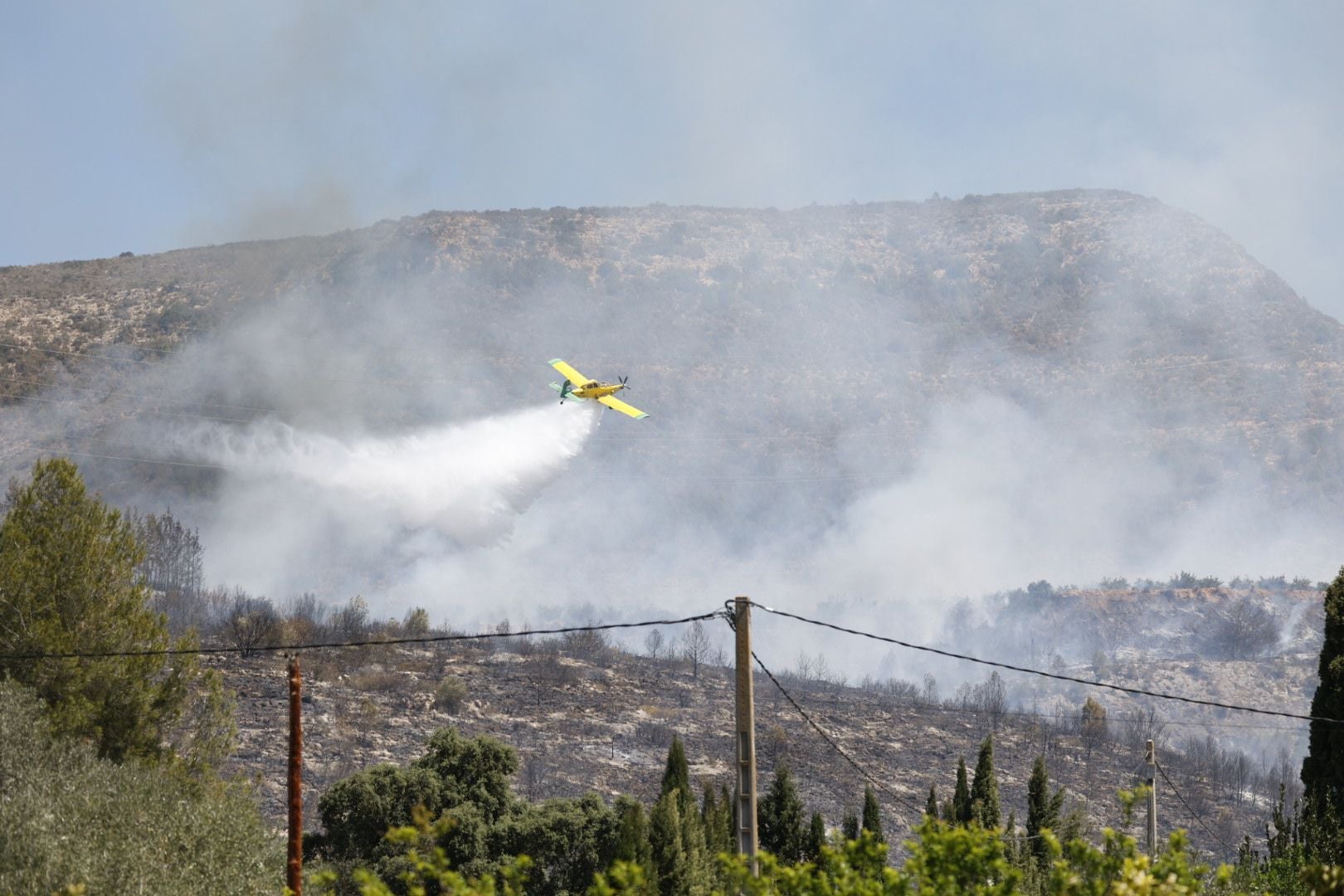 El incendio de Barxeta, en imágenes