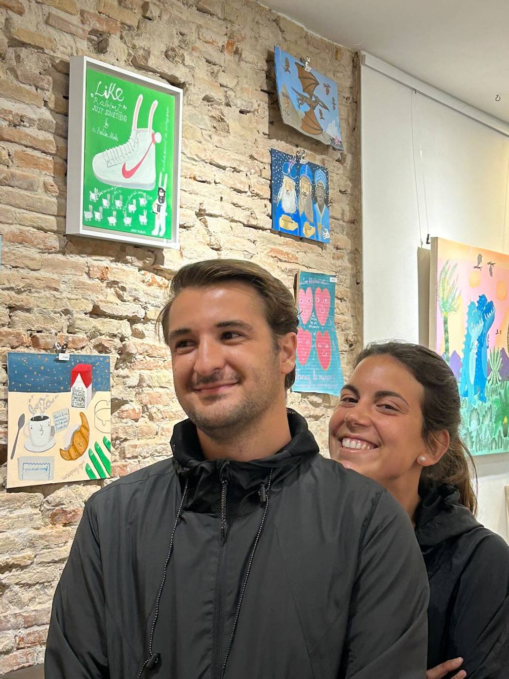 Javier Ibor y Rocío Cardona en la expo de José de Belda.