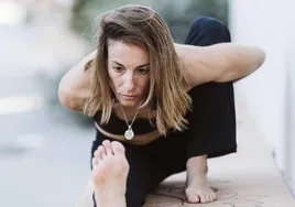 Gessica Rossi, durante una práctica de yoga.