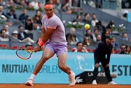 Rafa Nadal, en su debut ante Blanch.