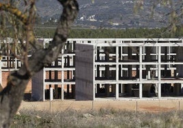 Las obras paralizadas del futuro hospital penitenciario de Siete Aguas.