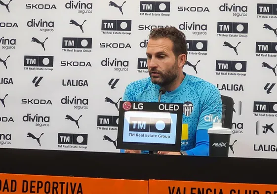 Rubén Barja, durante la rueda de prensa previa al partido contra el Barcelona.
