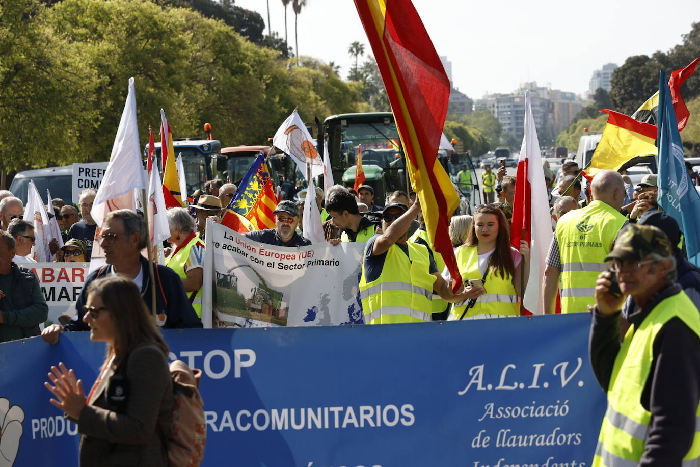 Fotos de la tractorada en Valencia