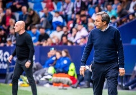 Felipe Miñambres, durante el partido ante el Cartagena.